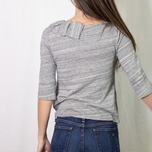 Anthropologie Postmark gray shoulder detail top - Picture 4 of 8